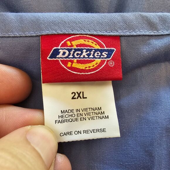 Dickies Mock Scrubs Women's Plus 2X Blue Tops Bundle Deal 1 NWT & 1 EUC Pockets - Picture 9 of 11